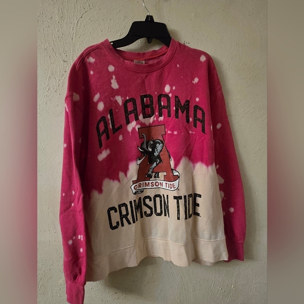 Alabama Crimson Tide Pink and Cream Sweater